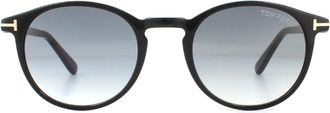 Tom Ford Round Black Grey Gradient Sunglasses