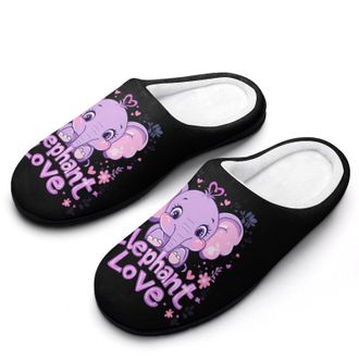 Generic Majestic Elephant Funny Mens Slippers Cotton Warm House Shoes Memory Foam Sandals Print Size 7-14