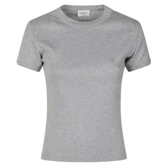 Saint Laurent Camiseta Cassandre - Tops - Mujer - Gris - M