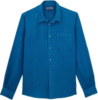 Vilebrequin Camicia in lino - Blu