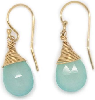 A Blonde and Her Bag Jill Short Drop Earring in Chalcedony