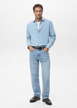 Mango Jeans Moby straight-fit lavaggio chiaro azzurro - Uomo - 44 - MANGO MAN