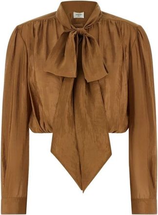 Saint Laurent Blouses, female, Brown, Size: M Blouse Toile Parachute 2005