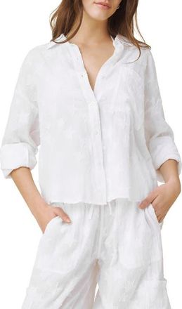 Splendid Caprice Star Button-Up Shirt in White at Nordstrom, Size X-Small