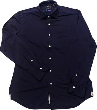 La Martina Regular Fit Lange Mouwen Shirt - Heren - Casual Overhemden - Blauw - 3XL - Overhemden
