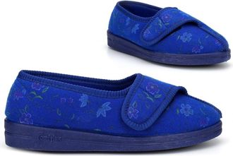 Generic Womens Wide Fit Slippers Ladies Wide Fit Slippers Washable Slippers Size 3 to Size 9 Slippers Womens Wide Slippers Touch Fastening Slippers Rubber Sol