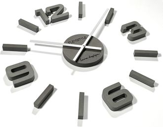 OEM Reloj De Pared De Madera Gris Eko De 75 Cm