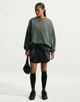 Nike Studio Fleece - Felpa oversize di media pesantezza verde