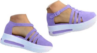 Generic Wedge Sandals for Women UK Closed Toe Shoes Wide Fit Platform Slides Fashion Gladiator Roman Sandals Soft Sole Non-Slip Summer Sports Shoes Breathable