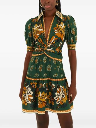 Farm Rio Ayla floral-print mini dress - Green