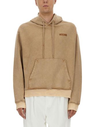 Moschino Light Brown Logo Hoodie