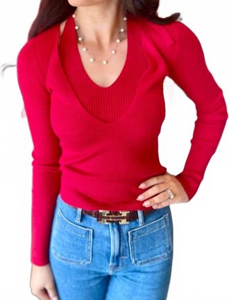 Heartloom Twyla Top In Red