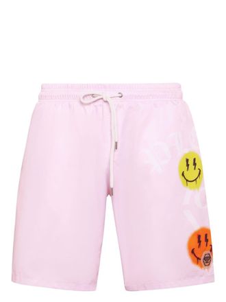 Philipp Plein Costume da bagno con stampa - Rosa