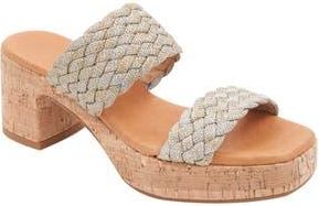 Andr&eacute; Assous Cairo Platform Sandal in Platino/Silver at Nordstrom Rack, Size 10