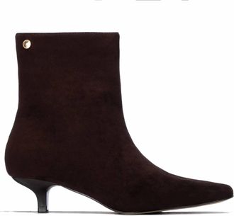 Xti Womens Pointed Toe Suede Ankle Booties In Brown