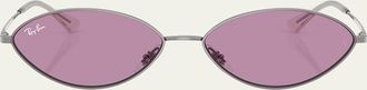 Ray-Ban RB3757 Oval Metal Sunglasses