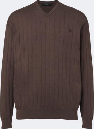 Gucci Pullover Double G in seta e cotone