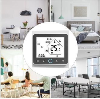 OEM Termostato Inteligente Wifi De Doble Manguera Para Ambientes, Controlador Digital Programable De Temperatura Para Aire Acondicionado (bac-002alw, Blan