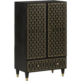 vidaXL Credenza 60x33x110 cm in Legno Massello di Mango vidaXL