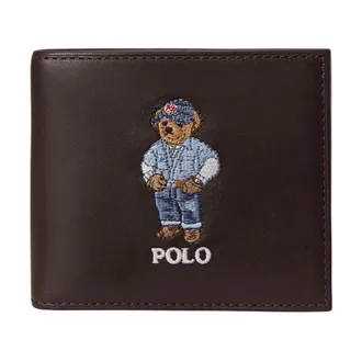 Ralph Lauren Wallets & Cardholders, male, Brown, Size: ONE SIZE Polo Bear Bifold Wallet