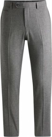 HUGO BOSS H-Genius-DTL-243 Broek - Heren - Nette broeken - Grijs - 4XL - Wol - Broeken