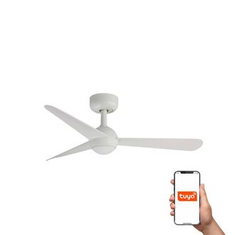 Netlighting Sfera Small 3 Blade Ceiling Fan Matt White Tuya Smart System