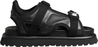 Dolce & Gabbana Black Logo Detailed Men Chunky Sandals Mens Shoes