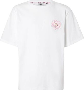 GCDS Katoenen T-shirt - Heren - T-shirts - Wit - XS - Katoen - Tops