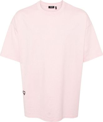 Five CM heart-patch cotton T-shirt - men - Cotton - M - Pink