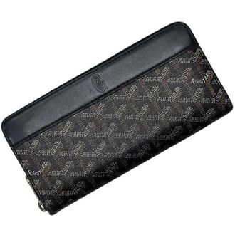 Goyard Black Pvc Leather Long Wallet (Bi-Fold) (Pre-Owned)