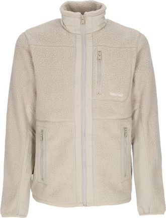 Timberland Sherpa Fleece Jack met Verstevigde Inzetstukken - Heren - Fleece jassen - Beige - XL - Polyester - Fitness