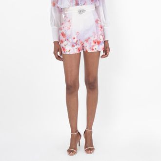 Zimmermann Crush Flat Front Shorts, Brand Size 0P ( US Size 2P )