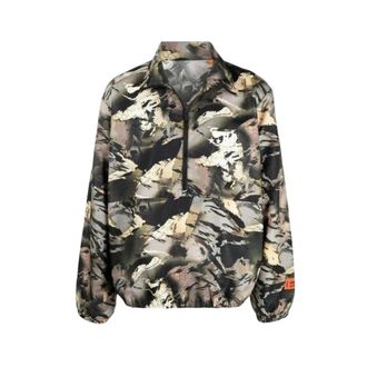 Heron Preston Camouflage Windbreaker - Heren - Trainingsjackets - Veelkleurig - S - Fitness