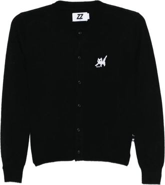 Izzue Cardigan con ricamo - Nero