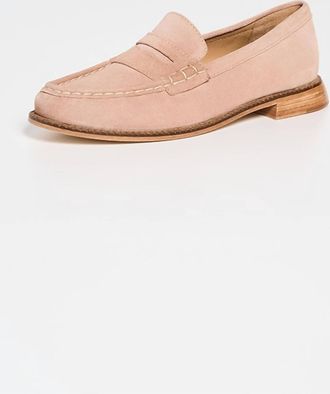 Freda Salvador Womens Elba Penny Loafers In Blush Suede