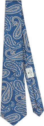 Etro Accessoires, Heren, Veelkleurig, ONE Size, Zijden jacquard stropdas met Paisley motief