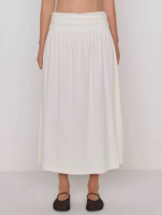 Nation Ltd Simone Midi Skirt In Porcelain