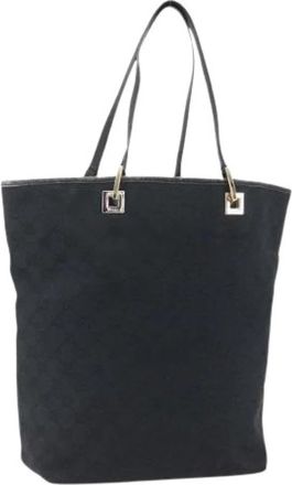 Gucci Pre-owned Canvas Tote Bag - Dames - Vintage Shopper - Zwart - ONE Size - Vintage