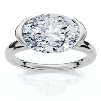 Pompeii3 Certified 2Ct Stanza Oval Diamond Engagement Ring 14k Gold or Platinum Lab Grown