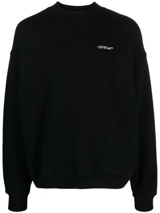 Off-white abstract-print cotton sweatshirt - men - Cotton - L - Black