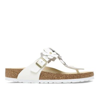 Birkenstock Flip Flops, female, White, Size: 11 US Gizeh Flowers