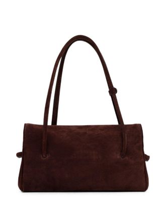 Jacquemus Suede Fold-Over Shoulder Bag - Brown