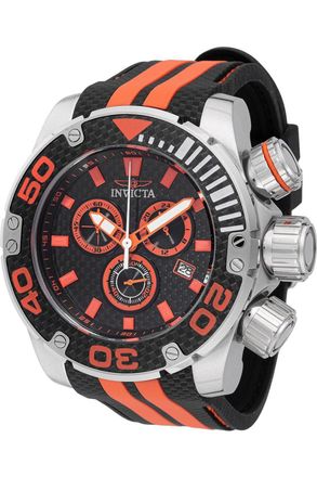 Invicta Sea Hunter 48993 Heren Horloge - Quartz Uurwerk - Roestvrij Staal met zwarte Wijzerplaat - 52mm