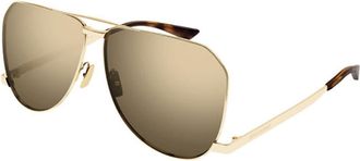 Saint Laurent SL 690 DUST 004 Mens Sunglasses Gold Size 61 - Free RX Lenses - Free RX Lenses