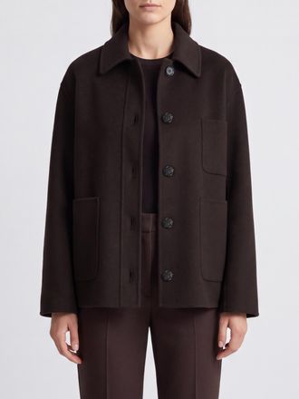 Max Mara S Max Mara Relaxed-Fit Virgin Wool Shirt Jacket with Patch Pockets