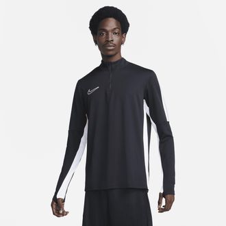 Nike Mens Academy Dri-FIT 1/2-Zip Soccer Top in Black | DX4294-010