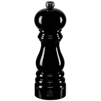 Peugeot Molinillo De Pimienta Manual Madera Lacada Negra 18 Cm