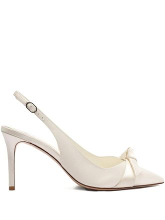Alexandre Birman 85mm Clarita Classic pumps - women - Leather/Calf Leather/Rubber/Calf Leather - 38.5 - White