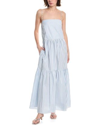 Rag & Bone Leilah Stripe Poplin Maxi Dress