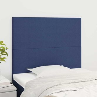 vidaXL Vidaxl Cabecero De Cama De Tela Azul 80x5x118/128 Cm